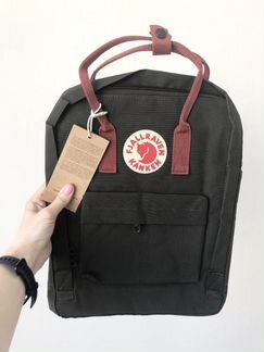 Оригинал Kanken Fjallraven коричневый с бордовым c