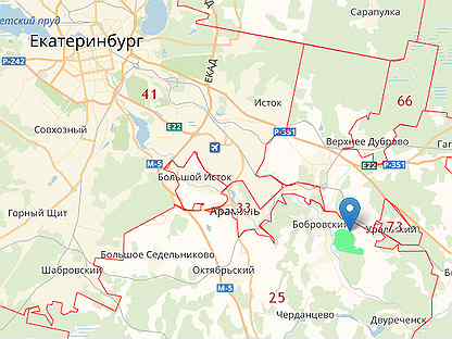 Карта бобровский свердловская область карта