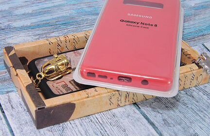 Чехол-накладка для Samsung N950F Note 8 silicone case закрытый красный