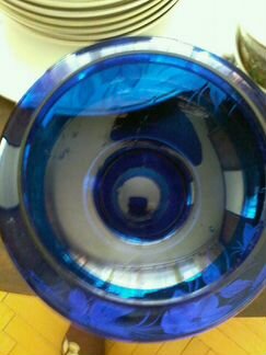 Ваза-конфетница Богемское стекло