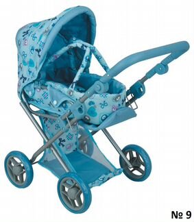 Коляска для куклы с сумкой переноской 9346