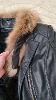 Куртка кожаная женская с мехом