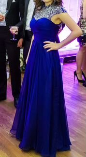 Вечернее платье Jovani синее XS