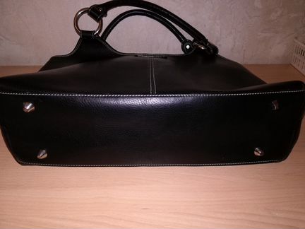 Сумка натуральная кожа, черная