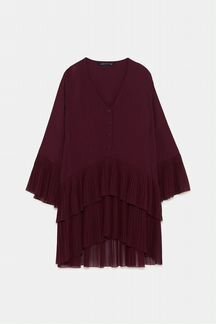 Плиссированная блуза / платье Zara XL