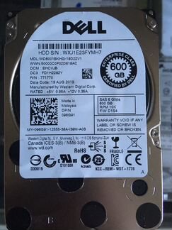 HDD Dell SAS 2.5 600gb WD6001bkhg-18D22V1