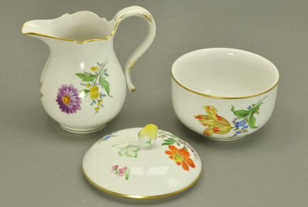 Кофейный сервиз Цветы фарфор Meissen