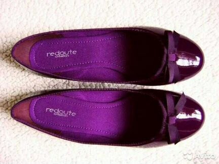 Новые фиолетовые балетки La Redoute 40