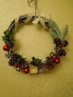 Венок рождественский. Ручная работа.Новый