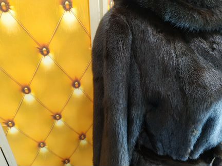 Шуба норковая 44-46 С капюшоном