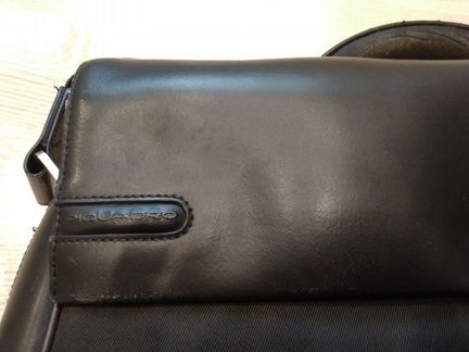 Портфель Piquadro, б/у, черная кожа