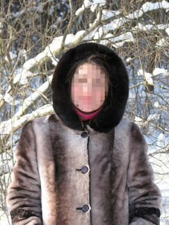 Шуба мутоновая женская размер 48 (46, 48, 50)