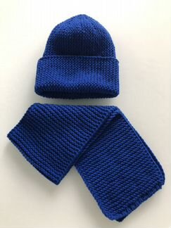 Детский комплект(шапка-бини и шарф)