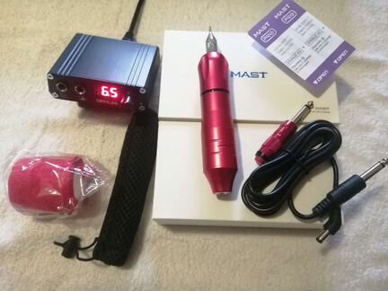 Тату машинка в наборе с блоком