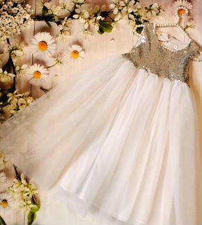 Нарядное платье в пол 5,6,7 лет