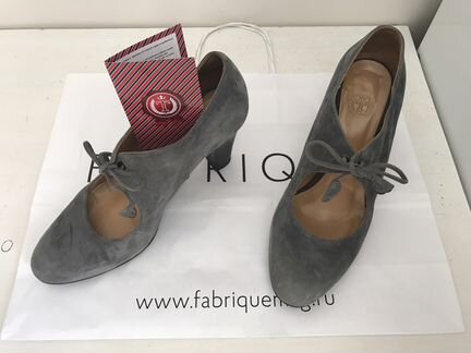 Туфли замшевые серые Tervolina р.40