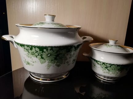 Фарфоровая супница в наборе СССР