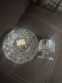 Бензиновая зажигалка + пепельница из хрусталя (Чех