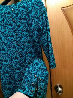 Платье бирюзовое р.48-50