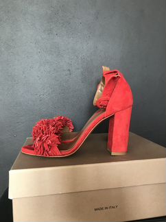 Замшевые босоножки с бахромой Bianca Di