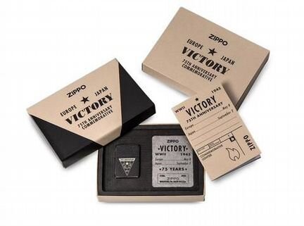 Zippo 75th Anniversary Victory WW2, Steel case,new