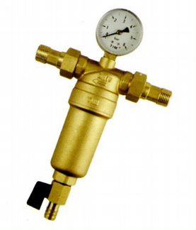 Фильтр Tim JH-1001 1/2 с манометром промывной мет