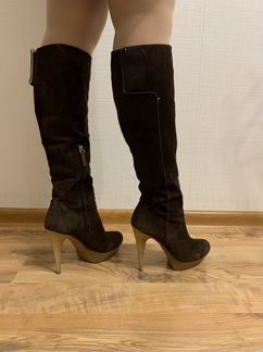 Сапоги натуральная замша на 40р