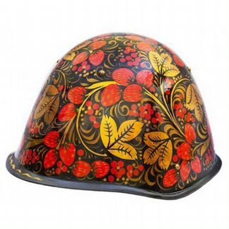 Каска армейская сш-40 сувенирная В росписи хохлома