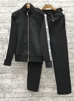 Спортивный костюм Fendi белый и черный