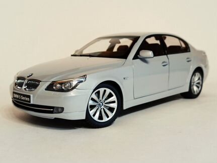 Bmw E60 550i Рестайлинг Pearl Silver 1:18 Kyosho