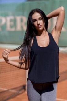 Майка чёрная Designed for fitness Pro black