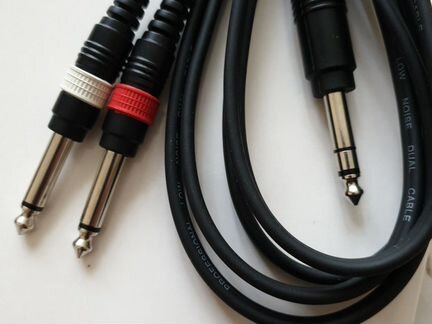 Кабель Jack 6.3 stereo - 2Jack 6.3 mono