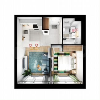 1-к квартира, 35.7 м², 25/32 эт.