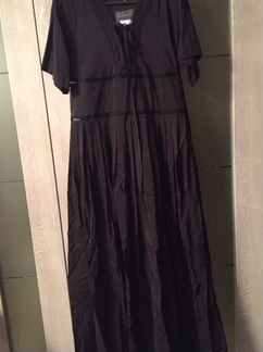 Богемное черное платье