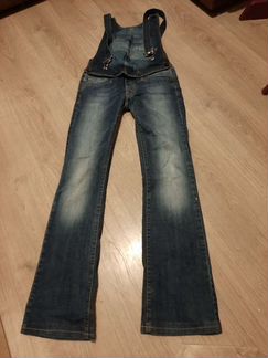 Джинсовый комбинезон для беременных 42