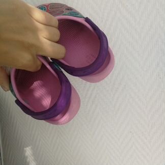 Crocs кроксы детские мигающие р. C8