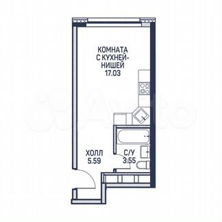 Квартира-студия, 26.2 м², 5/22 эт.