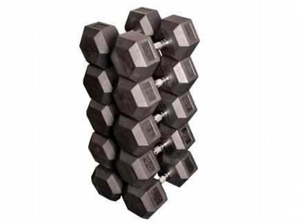 Набор гексагональных гантелей: от 42,5 кг до 50 кг