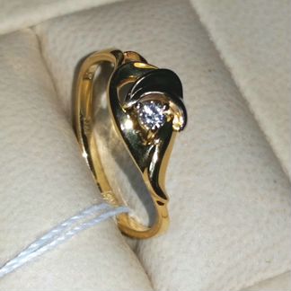 Кольцо золотое с бриллиантом (Россия)
