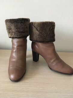 Ботильоны, овчина, Р40, сапоги зимние 38р б/у