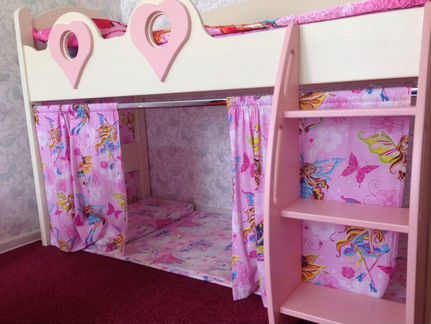 Кровать чердак Принцесса массив сосны Кнерцер