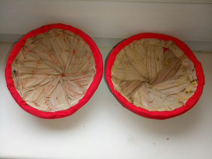 Сувениры азиатские соломенные, пара, новые