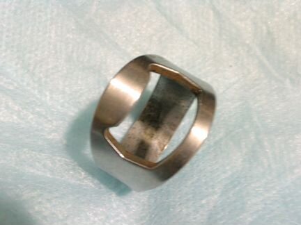 Немецкий стальной перстень гота, скинхэда, байкера