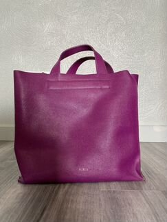 Кожаная фиолетовая сумка-шопер Furla