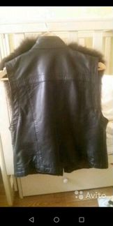 Жилет/жилетка с мехом кожанная Neohit