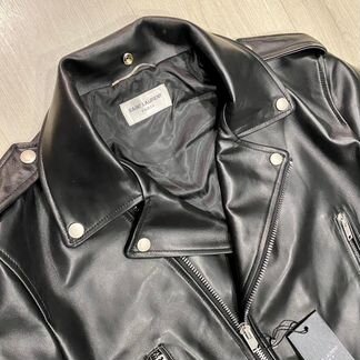 Кожаная куртка косуха Saint Laurent