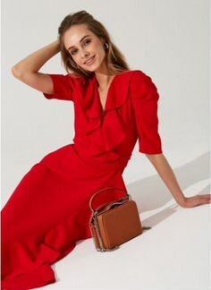 Красное платье L toptop