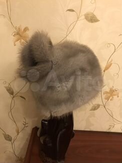 Шапка из голубой норки