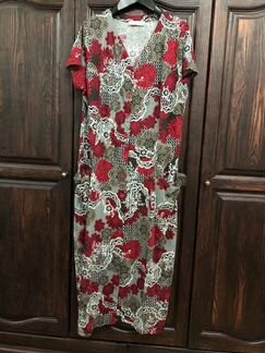 Платье-халат на пуговицах 2XL новое