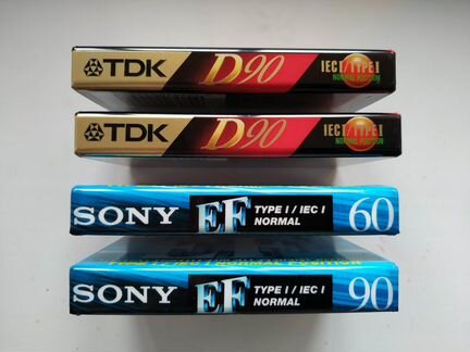Аудиокассеты Sony и TDK (4 шт.)